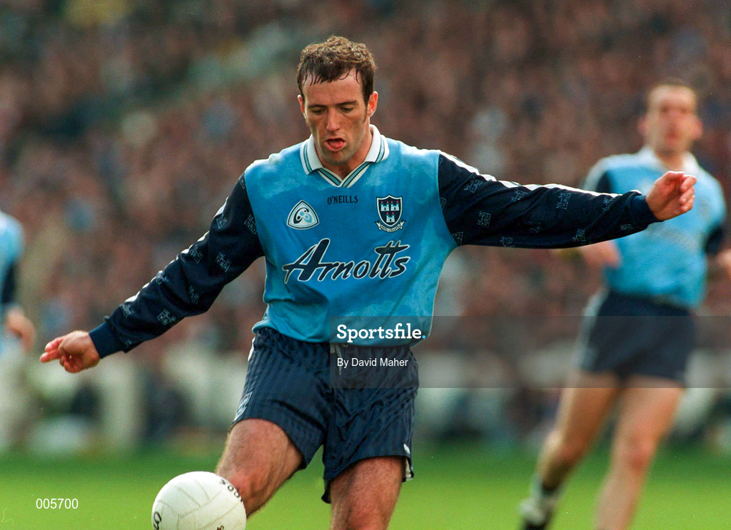 7 June 1998; Dermot Harrington of Dublin during the Leinster Senior Football Championship Quarter-Final match between Dublin and Kildare at Croke Park in Dublin. Photo by David Maher/Sportsfile