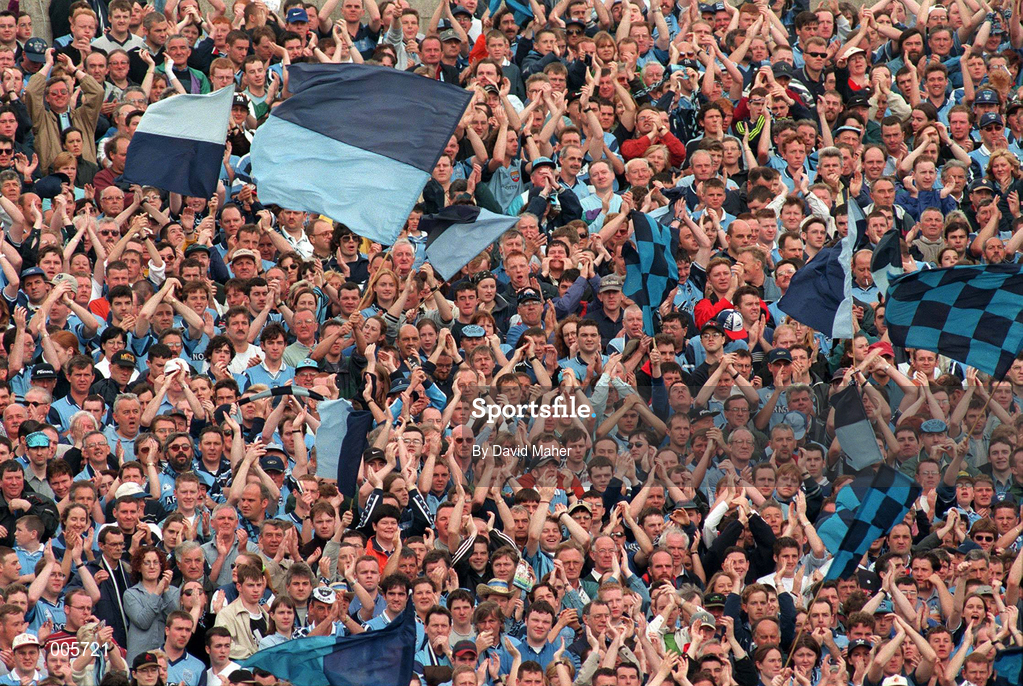 7 June 1998; Dublin supporters on Hill 16 during the Leinster Senior Football Championship Quarter-Final match between Dublin and Kildare at Croke Park in Dublin. Photo by David Maher/Sportsfile
