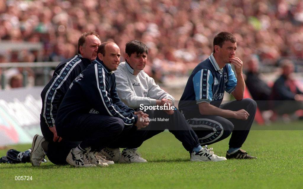 7 June 1998;Selectors, from left, Tommy Carr, Dom Toumey, Richie Creen and John O'Leary during the Leinster Senior Football Championship Quarter-Final match between Dublin and Kildare at Croke Park in Dublin. Photo by David Maher/Sportsfile