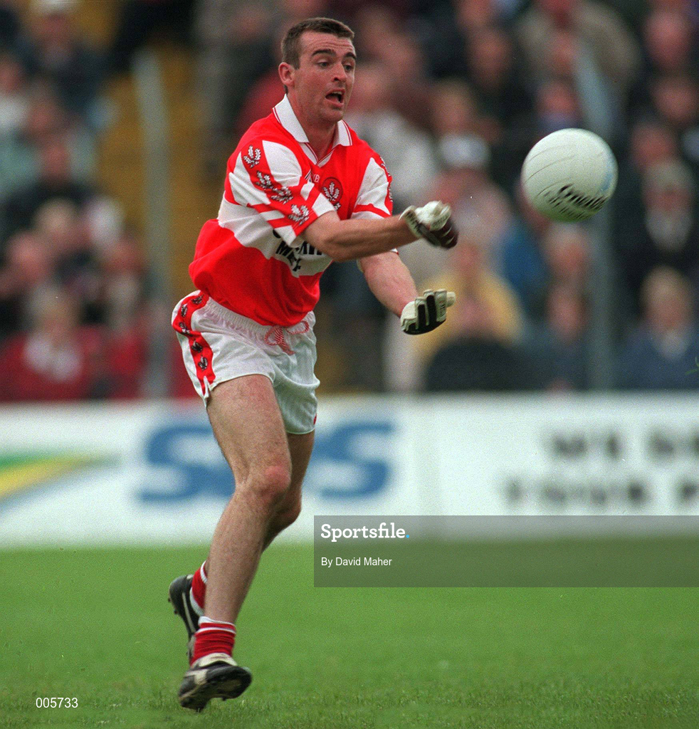 31 May 1998; Eamonn Burns of Derry during the Ulster GAA Football Senior Championship Quarter-Final match between Derry and Monaghan at Celtic Park in Derry. Photo by David Maher/Sportsfile