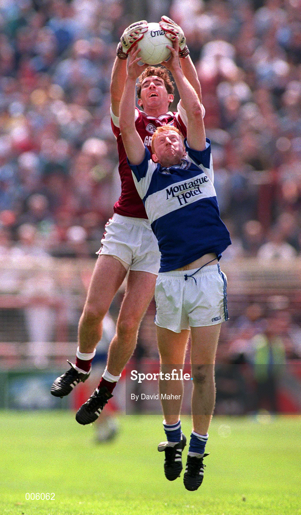 7 June 1998; Michael Lawlor of Laois in action against David Hughes of Westmeath during the Leinster Senior Football Championship Quarter-Final match between Laois and Westmeath at Croke Park in Dublin. Photo by David Maher/Sportsfile