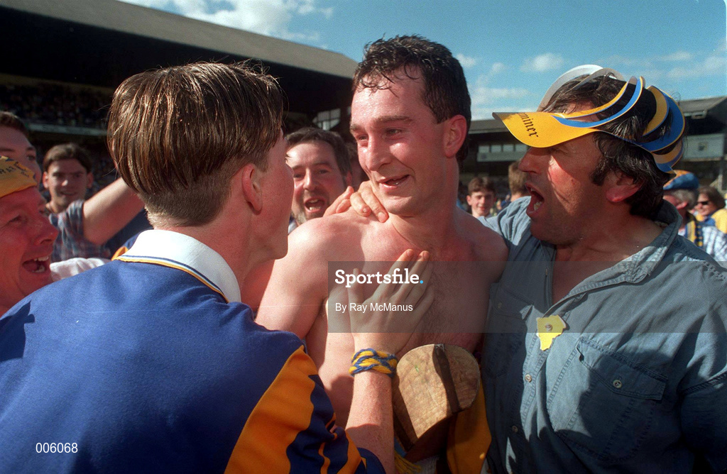 17 August 1997; Michael Ryan of Tipperary celebrates following the GAA All-Ireland Senior Hurling Championship Semi-Final match between Tipperary and Wexford at Croke Park in Dublin. Photo by Ray McManus/Sportsfile