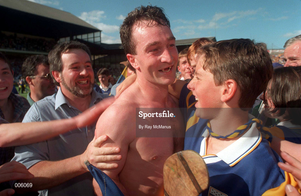 17 August 1997; Michael Ryan of Tipperary celebrates following the GAA All-Ireland Senior Hurling Championship Semi-Final match between Tipperary and Wexford at Croke Park in Dublin. Photo by Ray McManus/Sportsfile