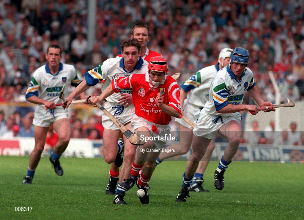 17 May 1998, Sean McGrath Cork in action, Cork V Waterford, League Hurling Final, Thurles. Picture Credit: Damien Eagers/SPORTSFILE