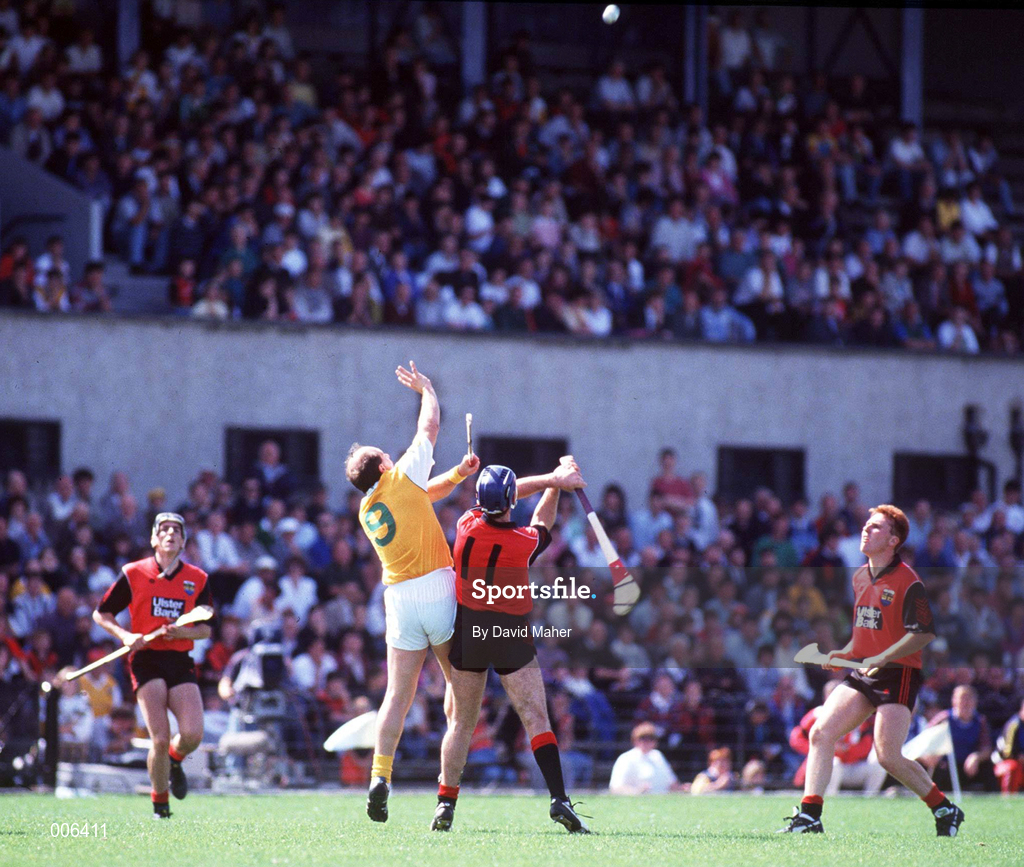 July 1992; Action from the Ulster Senior Hurling Championship Final match between Down and Antrim at Casement Park in Belfast. Photo by David Maher/Sportsfile