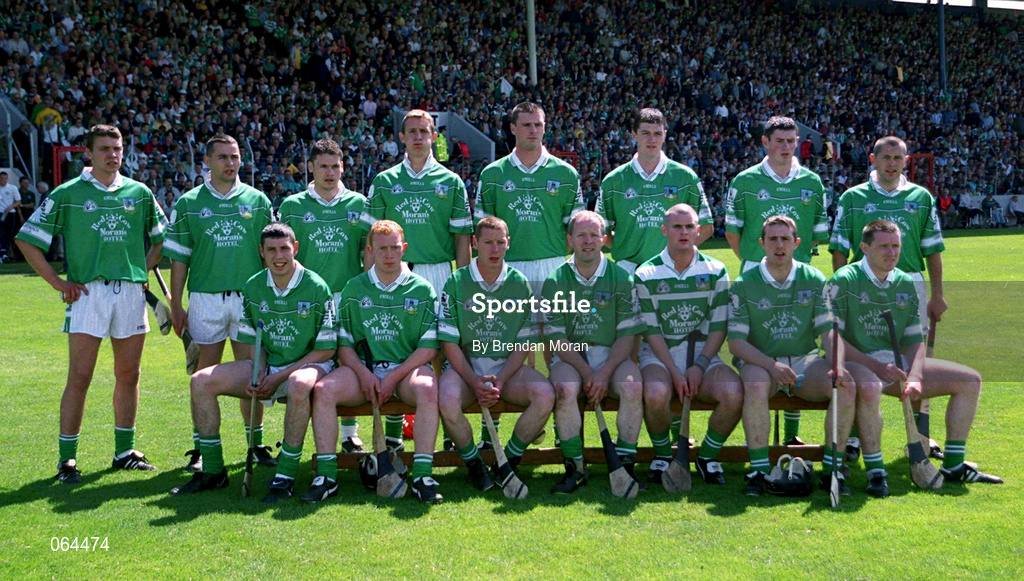 10 June 2001; The Limerick team ahead of the Guinness Munster Senior Hurling Championship Semi-Final match between Limerick and Waterford at Páirc Uí Chaoimh in Cork. Photo by Brendan Moran/Sportsfile