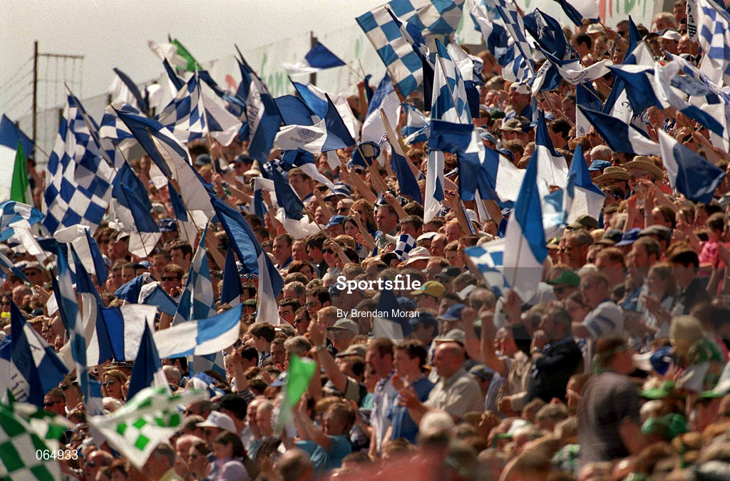 10 June 2001; Waterford supporters during the Guinness Munster Senior Hurling Championship Semi-Final match between Limerick and Waterford at Páirc Uí Chaoimh in Cork. Photo by Brendan Moran/Sportsfile