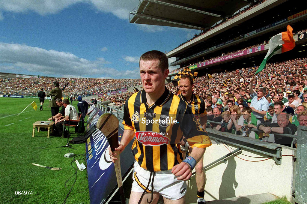 10 June 2001; Kilkenny captain Michael Kavanagh leads his side out ahead of the Guinness Leinster Senior Hurling Championship Semi-Final match between Kilkenny and Offaly at Croke Park in Dublin. Photo by Ray Lohan/Sportsfile