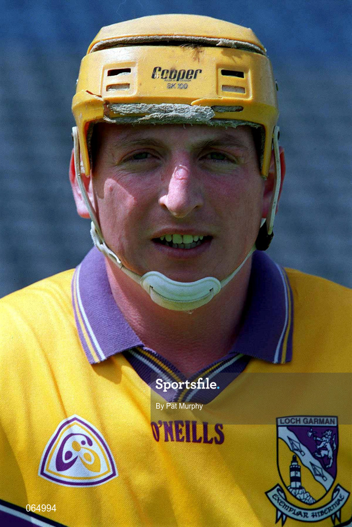 10 June 2001; Garry Laffan of Wexford ahead of the Guinness Leinster Senior Hurling Championship Semi-Final match between Wexford and Laois at Croke Park in Dublin. Photo by Pat Murphy/Sportsfile