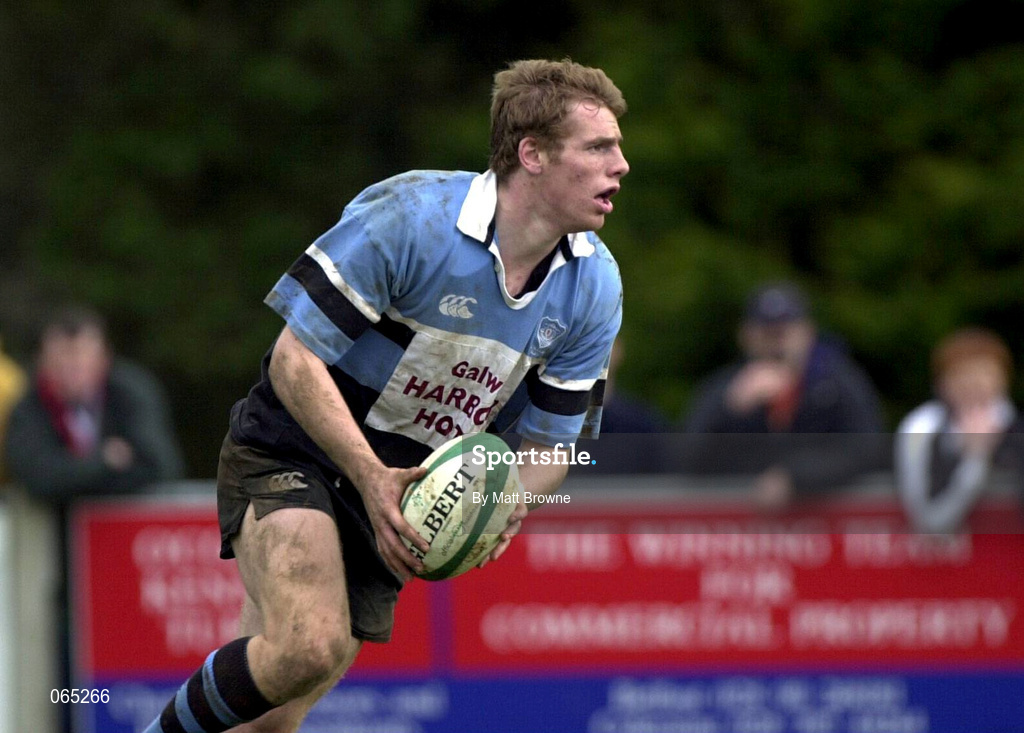14 April 2001; Gavin Duffy of Galwegians during the AIB League Division One match between Ballymena and Galwegians at Ballymena Rugby Club in Antrim. Photo by Matt Browne/Sportsfile