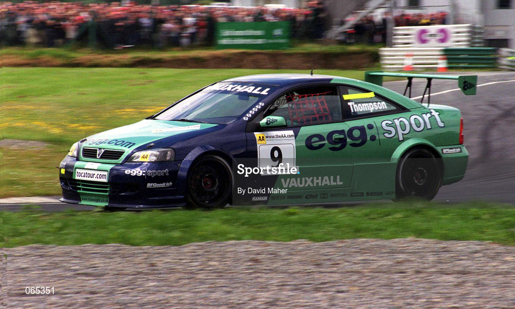 17 June 2001; James Thompson of Great Britain, in his egg:sport Vauxhaull Astra Coupé, during Round 5 of the British Touring Car Championship at Mondello Park in Naas, Kildare. Photo by David Maher/Sportsfile