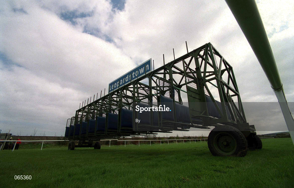 16 April 2001; Starting stalls at Leopardstown. Horse racing. Picture credit; Brendan Moran / SPORTSFILE