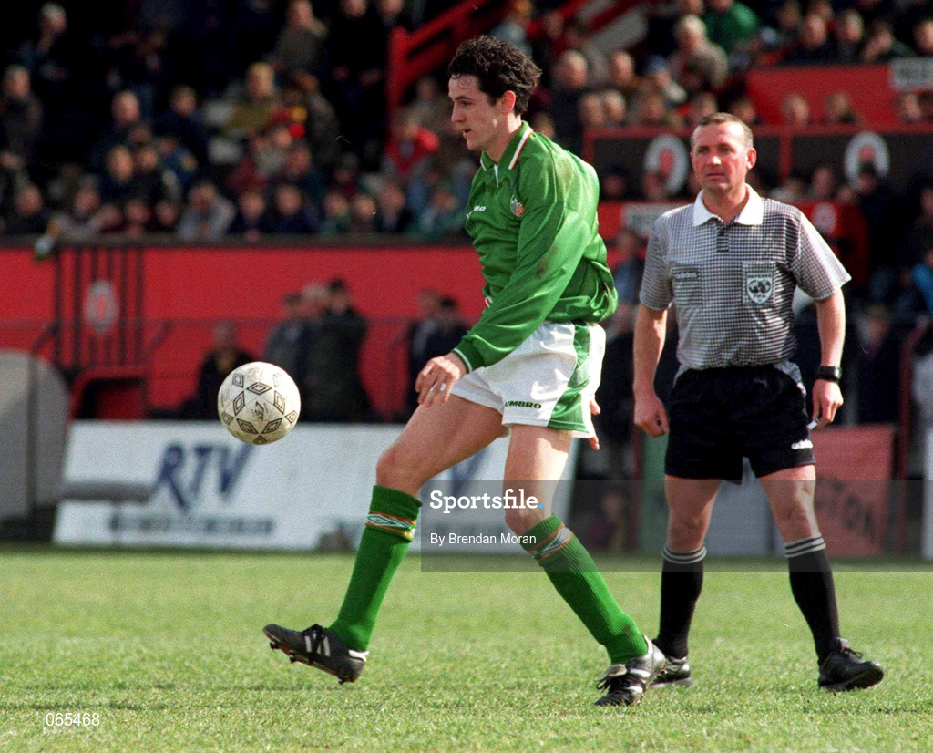 27 March 1995; Dave Savage of Republic of Ireland during the UEFA U21 Championship Qualifier between Republic of Ireland and England at Dalymount Park in Dublin. Photo By Brendan Moran/Sportsfile