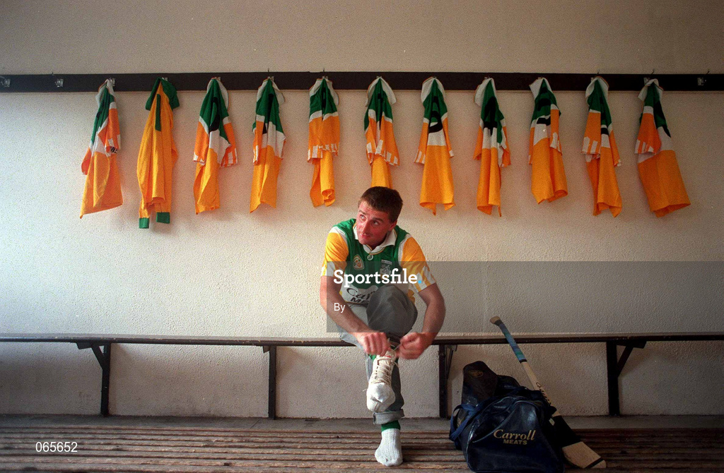 23 August 1995; Billy Dooley, Offaly, pictured in the dressing room on the Offaly press night prior to the Clare v Offaly, All-Ireland Championship Hurling Final. Picture credit; David Maher / SPORTSFILE