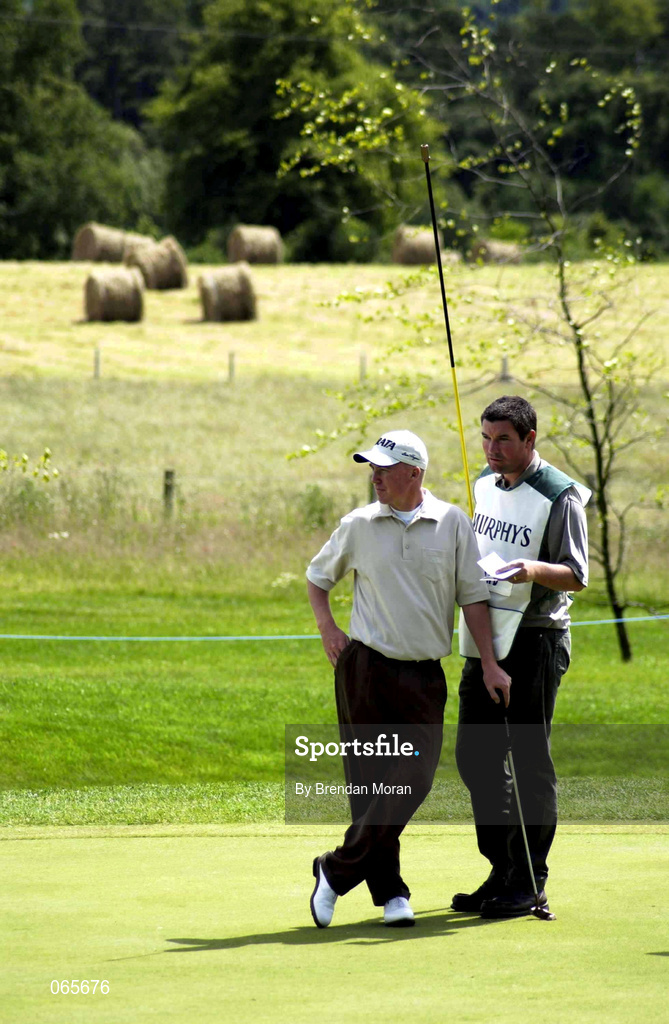 27 June 2001; Defending Champion Patrik Sjoland of Sweden waits to putt on the fourth green during the Pro Am ahead of the Murphy's Irish Open Golf Championship at Fota Island Golf Club in Fota Island, Cork. Photo by Brendan Moran/Sportsfile