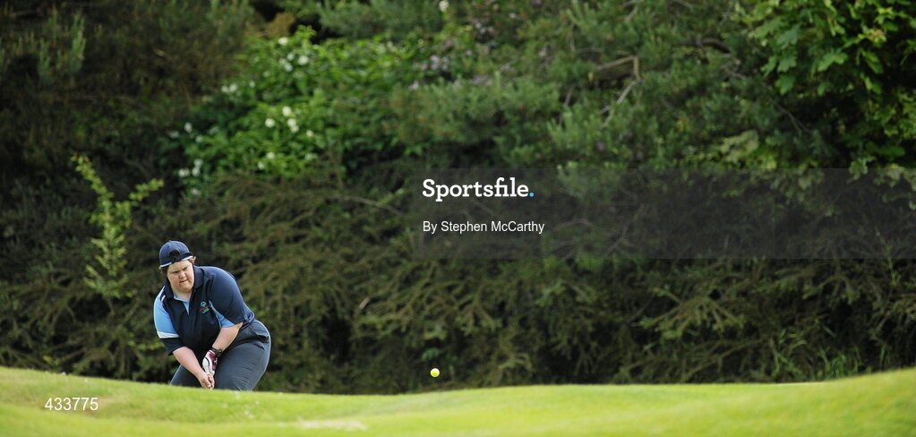 12 June 2010; Claire Savage, from Rathcoole, Dublin, chips onto the green during the Golf competition during the third day of the 2010 Special Olympics Ireland Games. Limerick Golf Club, Limerick. Picture credit: Stephen McCarthy / SPORTSFILE