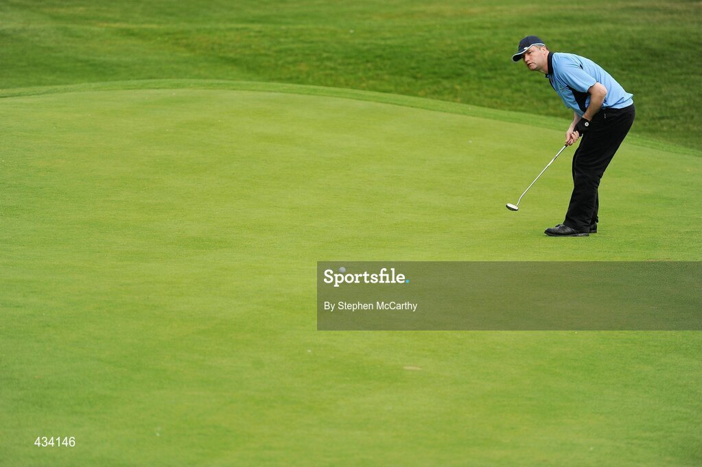 12 June 2010; Thomas Griffin, from Stillorgan, Dublin, Eastern Region, putts on the 18th green during the 18 hole Golf event during the third day of the 2010 Special Olympics Ireland Games. Limerick Golf Club, Limerick. Picture credit: Stephen McCarthy / SPORTSFILE