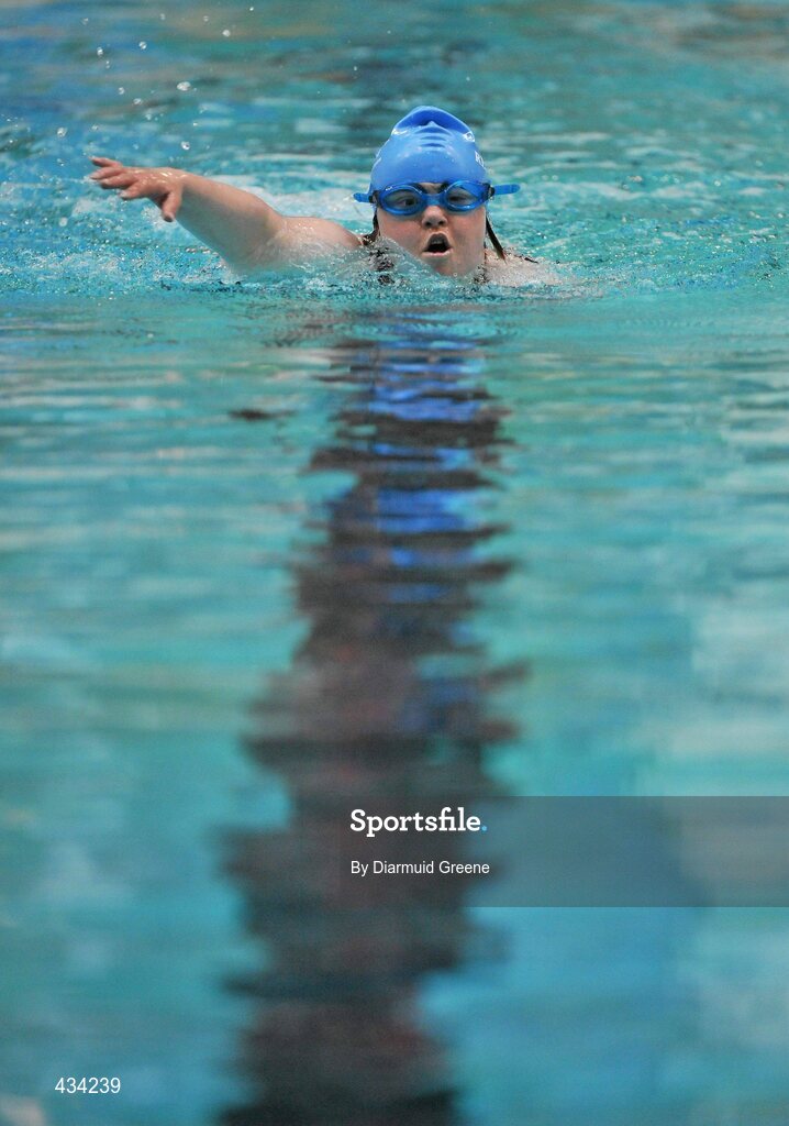 13 June 2010; Brid Lynch, from Terenure, Dublin, in action during Mixed 400m Freestyle Final at the 2010 Special Olympics Ireland Games. University of Limerick, Limerick. Picture credit: Diarmuid Greene / SPORTSFILE