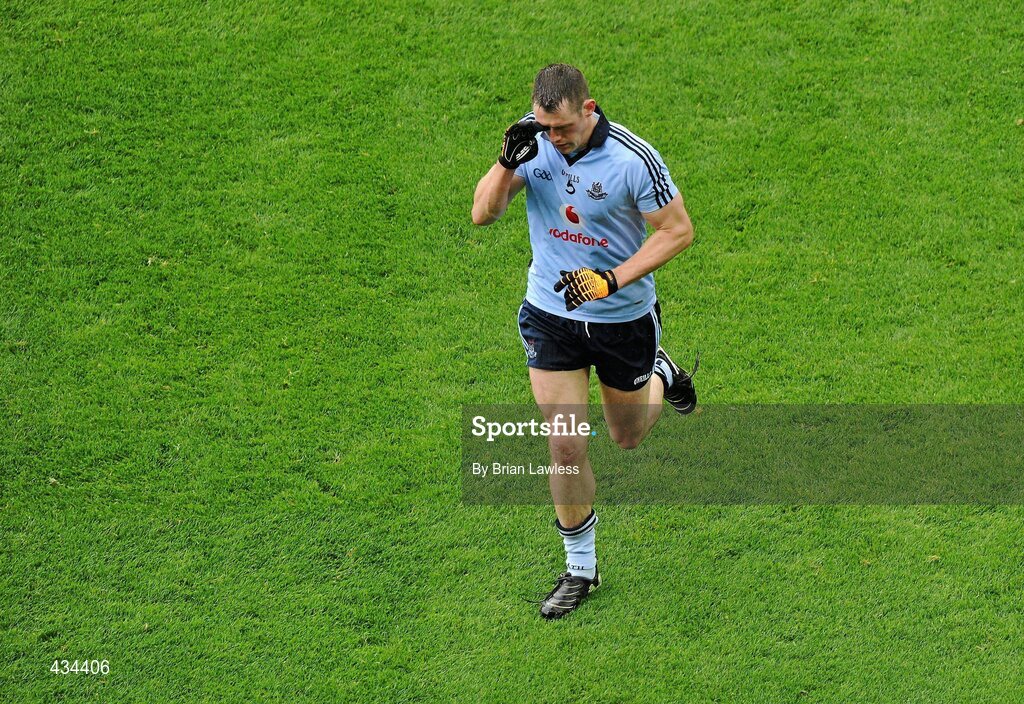 13 June 2010; Dublin's Denis Bastick leaves the field having been sent off. Leinster GAA Football Senior Championship Quarter-Final, Dublin v Wexford, Croke Park, Dublin. Picture credit: Brian Lawless / SPORTSFILE