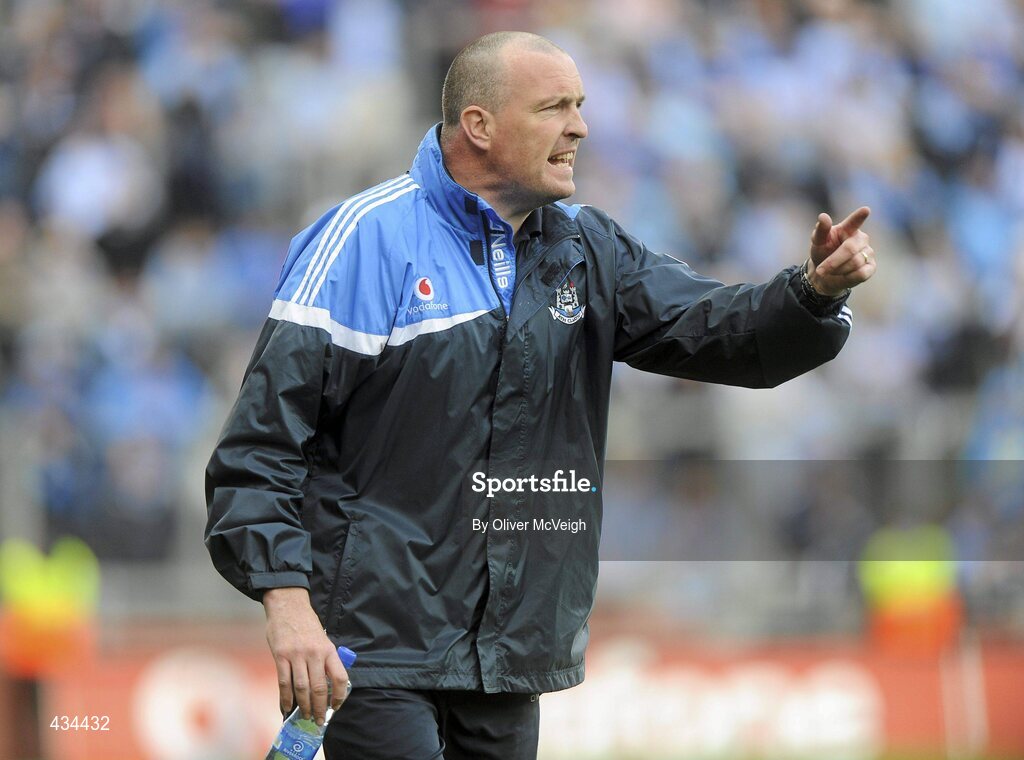 13 June 2010; Dublin manager Pat Gilroy reacts on the sideline. Leinster GAA Football Senior Championship Quarter-Final, Dublin v Wexford, Croke Park, Dublin. Picture credit: Oliver McVeigh / SPORTSFILE