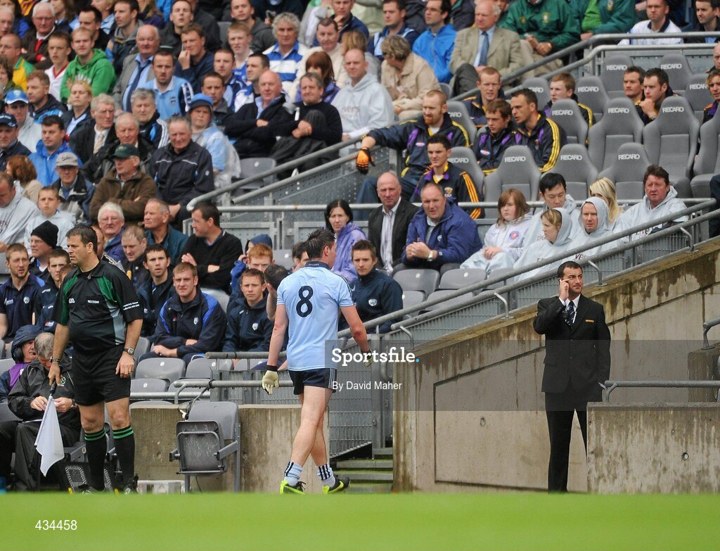 13 June 2010; Éamon Fennell, Dublin, walks off the pitch after being substituted during the first half. Leinster GAA Football Senior Championship Quarter-Final, Dublin v Wexford, Croke Park, Dublin. Picture credit: David Maher / SPORTSFILE