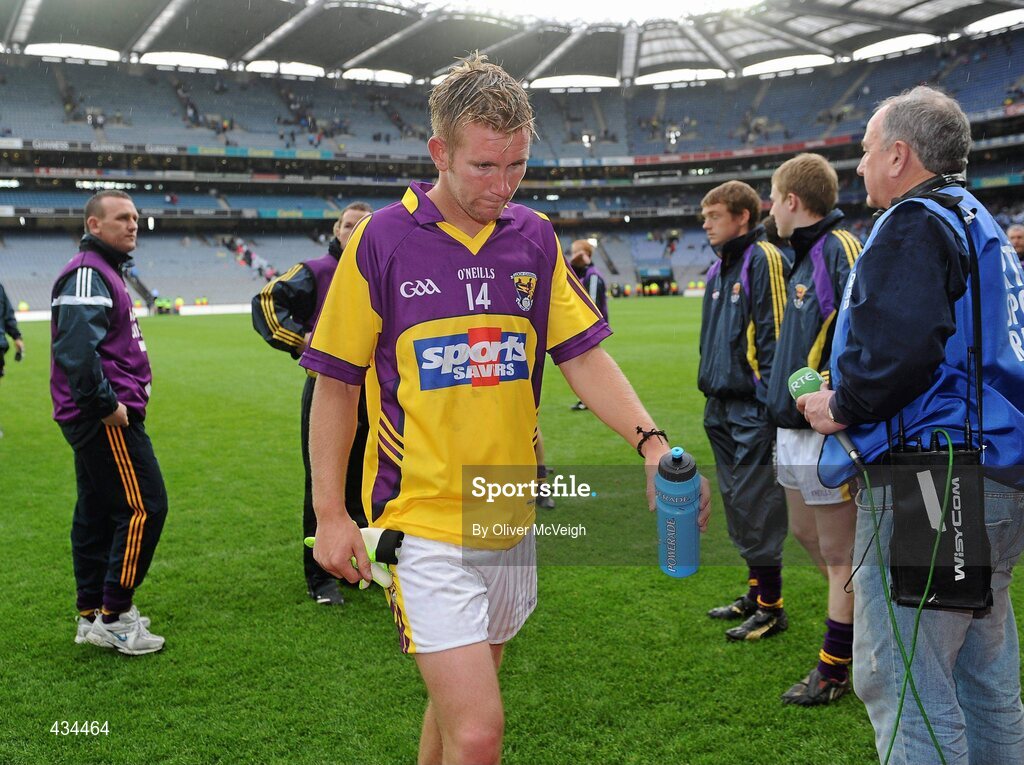 13 June 2010; A dejected PJ Banville, Wexford, leaves the pitch. Leinster GAA Football Senior Championship Quarter-Final, Dublin v Wexford, Croke Park, Dublin. Picture credit: Oliver McVeigh / SPORTSFILE