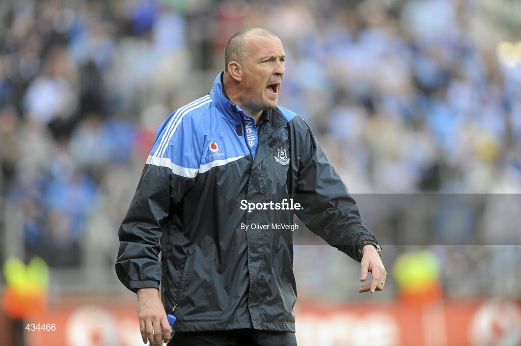 13 June 2010; Dublin manager Pat Gilroy reacts on the sideline. Leinster GAA Football Senior Championship Quarter-Final, Dublin v Wexford, Croke Park, Dublin. Picture credit: Oliver McVeigh / SPORTSFILE