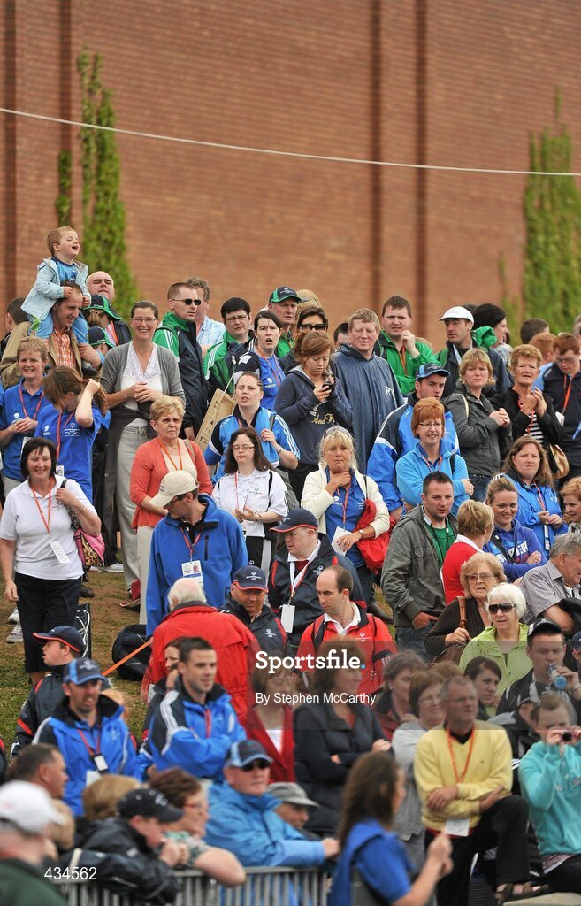 13 June 2010; Spectators watch on during the final day of the 2010 Special Olympics Ireland Games. University of Limerick, Limerick. Picture credit: Stephen McCarthy / SPORTSFILE