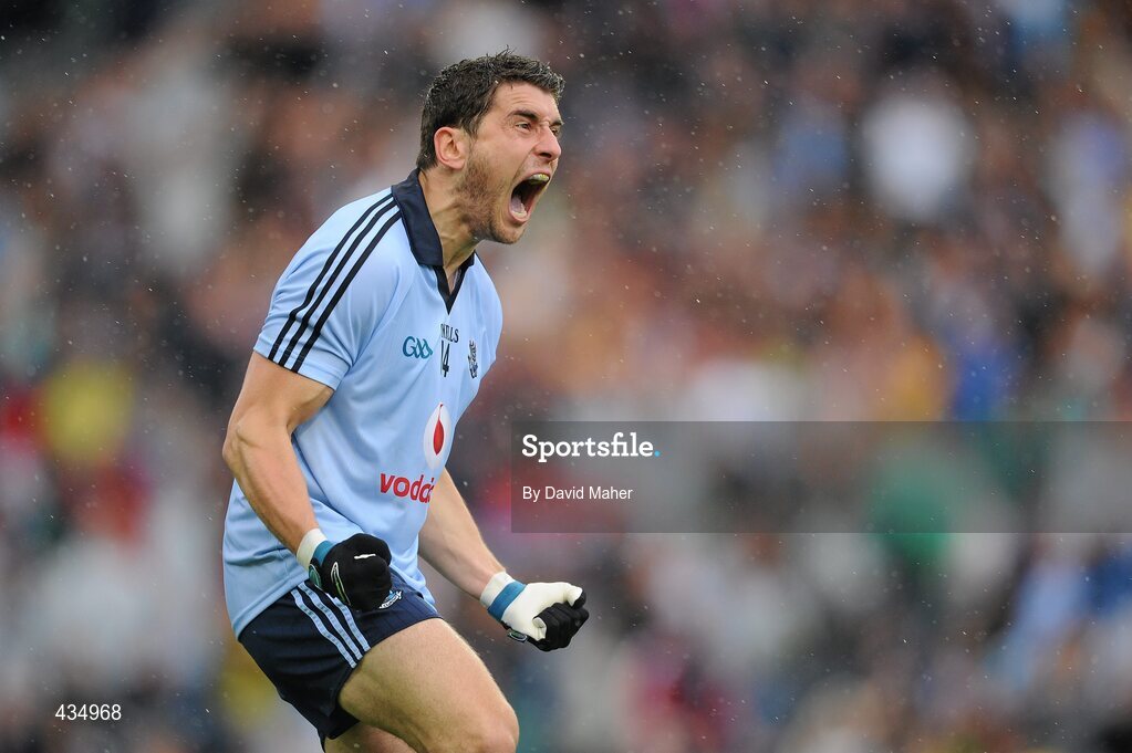 13 June 2010; Bernard Brogan celebrates scoring the first goal for Dublin. Leinster GAA Football Senior Championship Quarter-Final, Dublin v Wexford, Croke Park, Dublin. Picture credit: David Maher / SPORTSFILE