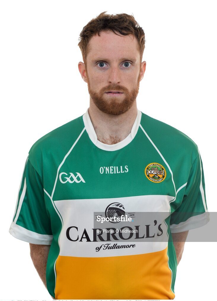 15 May 2016; Offaly's James Mulrooney. Offaly Hurling Squad Portraits. St Rynagh's GAA Club, Banagher, Offaly.  Picture credit: Piaras Ó Mídheach / SPORTSFILE