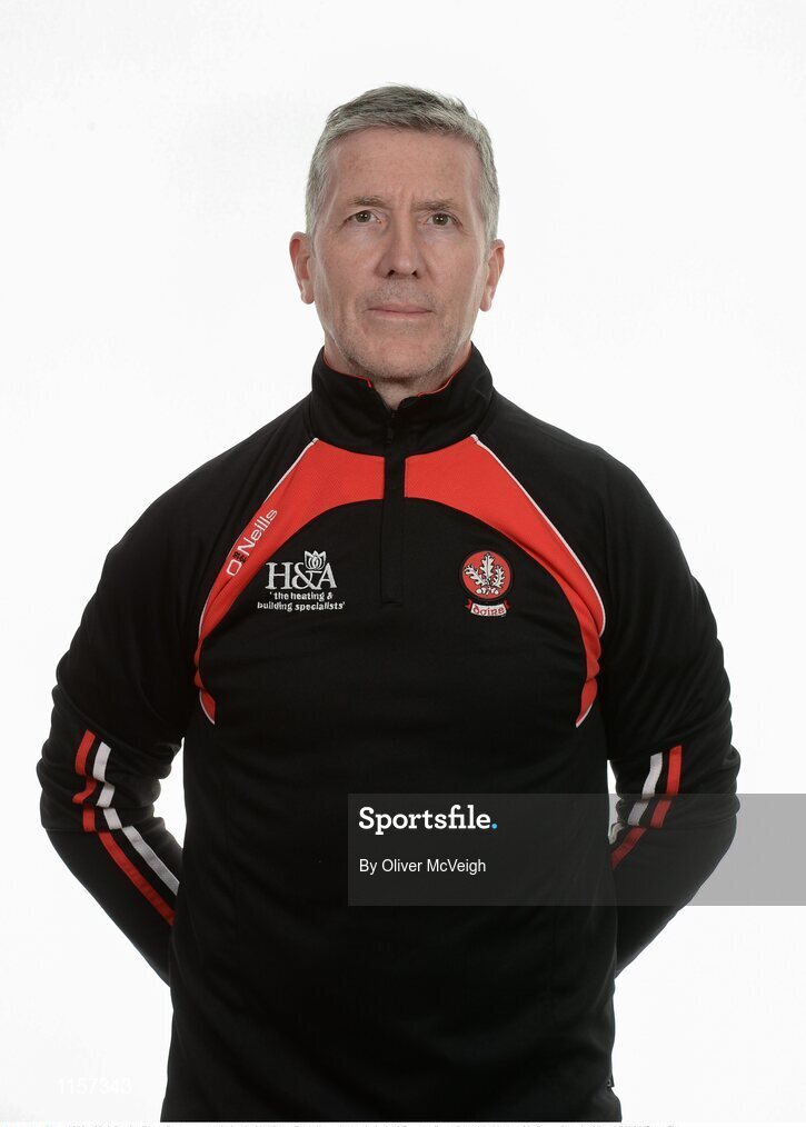 16 May 2016; Damian Barton Derry manager during the 2016 Derry Football squad portraits in the O'Donovan Rossa GAA club, Magherafelt, Derry. Photo by Oliver McVeigh/Sportsfile