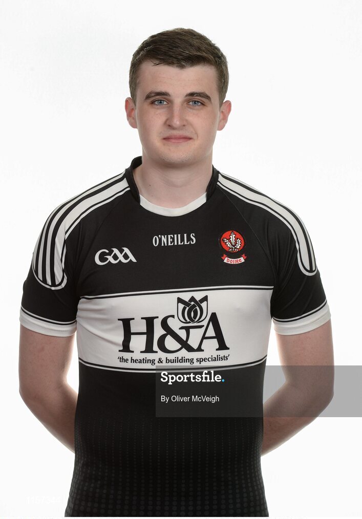 16 May 2016; Callum Mullan-Young of Derry during the 2016 Derry Football squad portraits in the O'Donovan Rossa GAA club, Magherafelt, Derry. Photo by Oliver McVeigh/Sportsfile