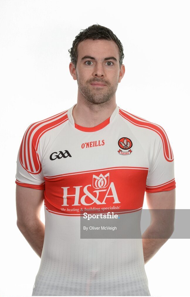 16 May 2016; Cailean O’Boyle  of Derry during the 2016 Derry Football squad portraits in the O'Donovan Rossa GAA club, Magherafelt, Derry. Photo by Oliver McVeigh/Sportsfile