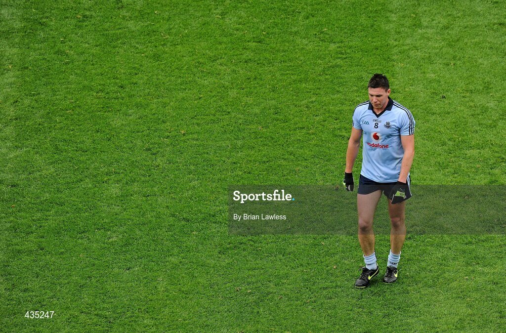 13 June 2010; Dublin's Éamon Fennell leaves the field having been substituted in the first half. Leinster GAA Football Senior Championship Quarter-Final, Dublin v Wexford, Croke Park, Dublin. Picture credit: Brian Lawless / SPORTSFILE