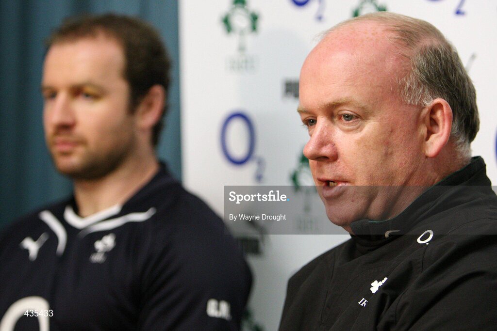 17 June 2010; Ireland head coach Declan Kidney speaking during a press conference ahead of their match against the New Zealand Maori team on Friday. Ireland rugby squad press conference, International Stadium, Rotorua, New Zealand. Picture credit: Wayne Drought / SPORTSFILE