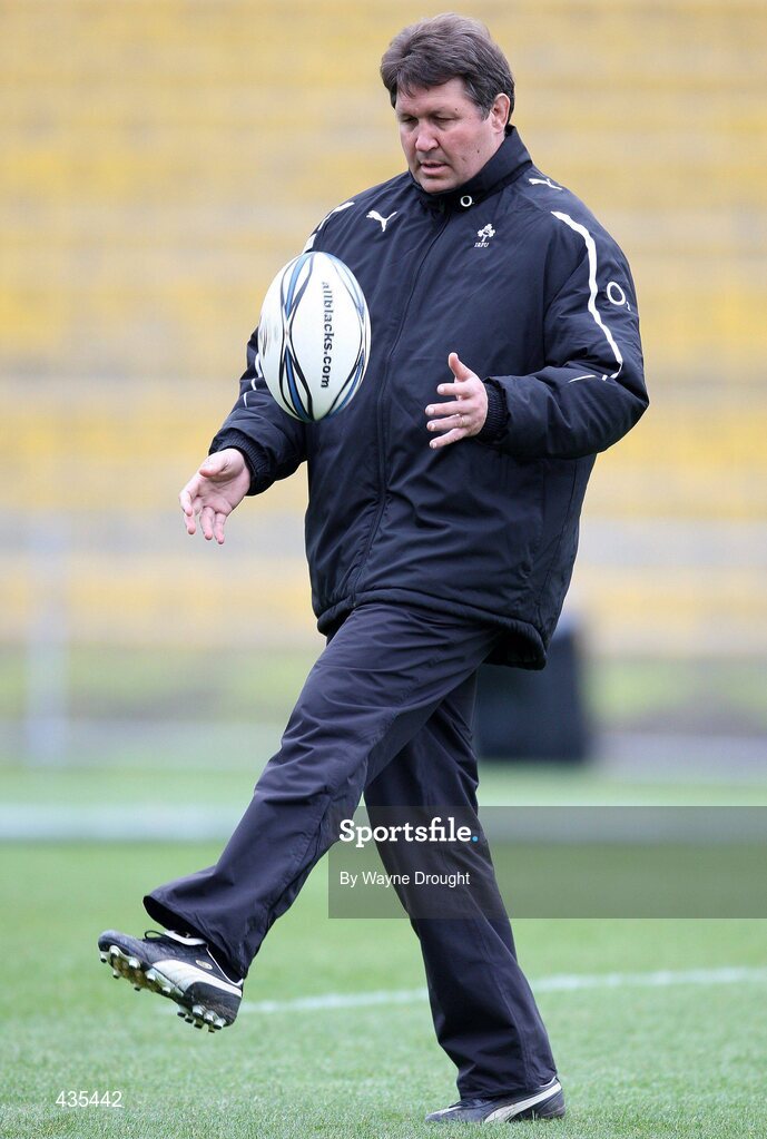 17 June 2010; Ireland's forward coach Gert Smal in action during the squad captain's run ahead of their match against the New Zealand Maori team on Friday. Ireland rugby squad captain's run, International Stadium, Rotorua, New Zealand. Picture credit: Wayne Drought / SPORTSFILE
