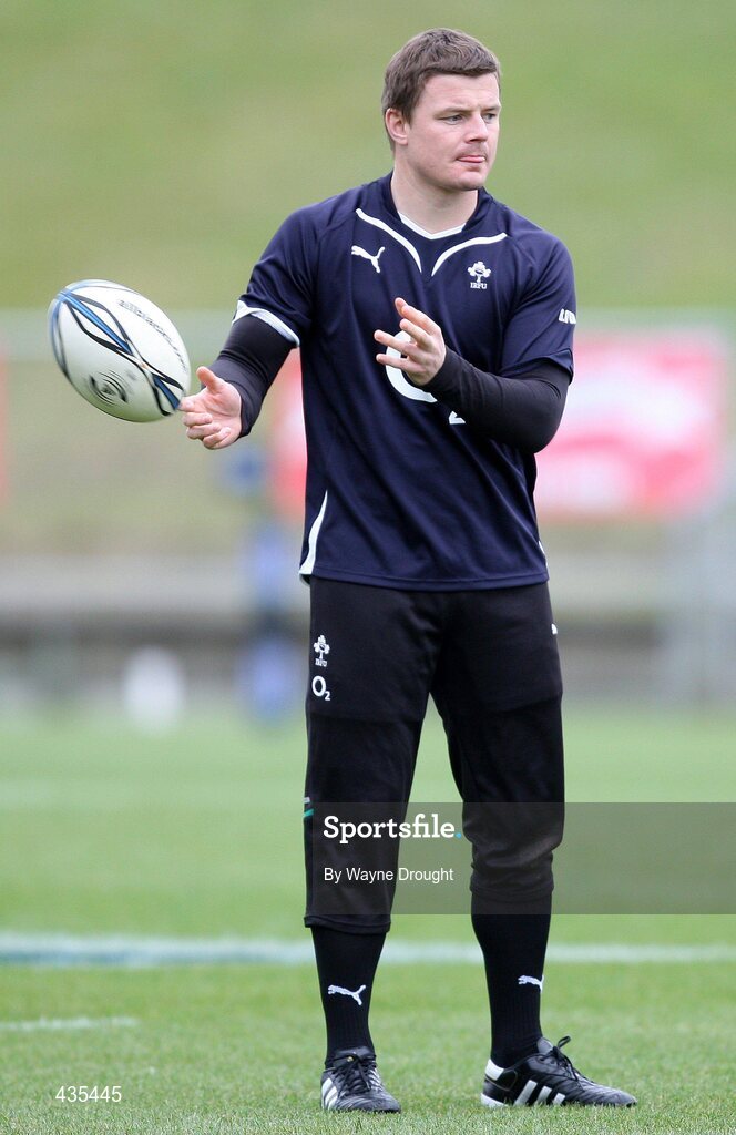 17 June 2010; Ireland's Brian O'Driscoll in action during the squad captain's run ahead of their match against the New Zealand Maori team on Friday. Ireland rugby squad captain's run, International Stadium, Rotorua, New Zealand. Picture credit: Wayne Drought / SPORTSFILE