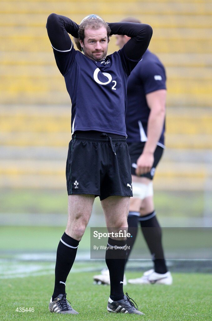 17 June 2010; Ireland's Geordan Murphy in action during the squad captain's run ahead of their match against the New Zealand Maori team on Friday. Ireland rugby squad captain's run, International Stadium, Rotorua, New Zealand. Picture credit: Wayne Drought / SPORTSFILE
