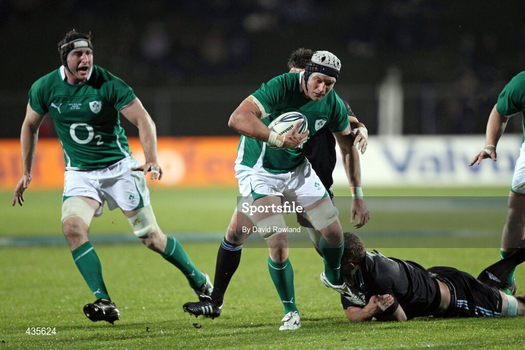 18 June 2010; Ireland's Dan Tuohy in action against New Zealand Maori's Jarrad Hoeata. Summer Tour 2010, New Zealand Maori v Ireland, International Stadium, Rotorua, New Zealand. Picture credit: David Rowland / SPORTSFILE