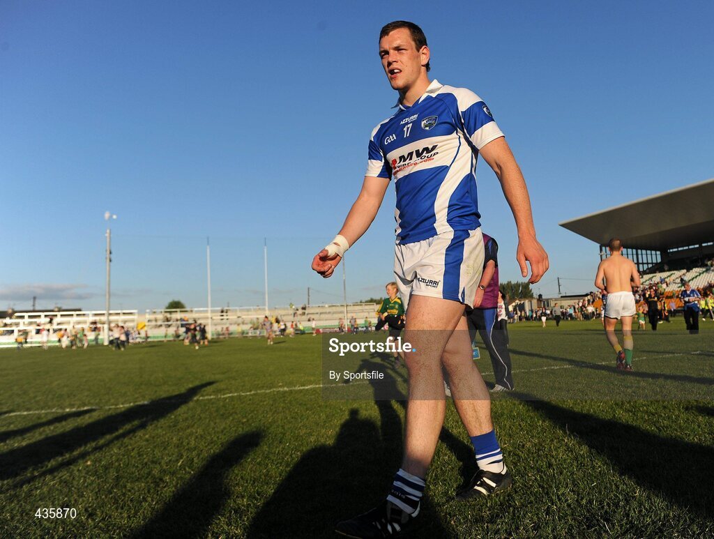 19 June 2010; A dejected John O'Loughlin, Laois, at the end of the game. Leinster GAA Football Senior Championship Quarter-Final Replay, Meath v Laois, O'Connor Park, Tullamore, Co. Offaly. Photo by Sportsfile