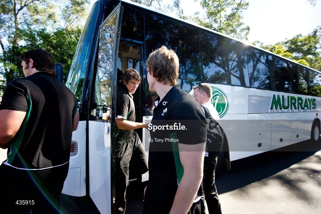 20 June 2010; Ireland's Donncha O'Callaghan arrives at a fan session in Brisbane ahead of their game against Australia on Saturday week. Brothers RFC, Brisbane, Australia. Picture credit: Tony Phillips / SPORTSFILE