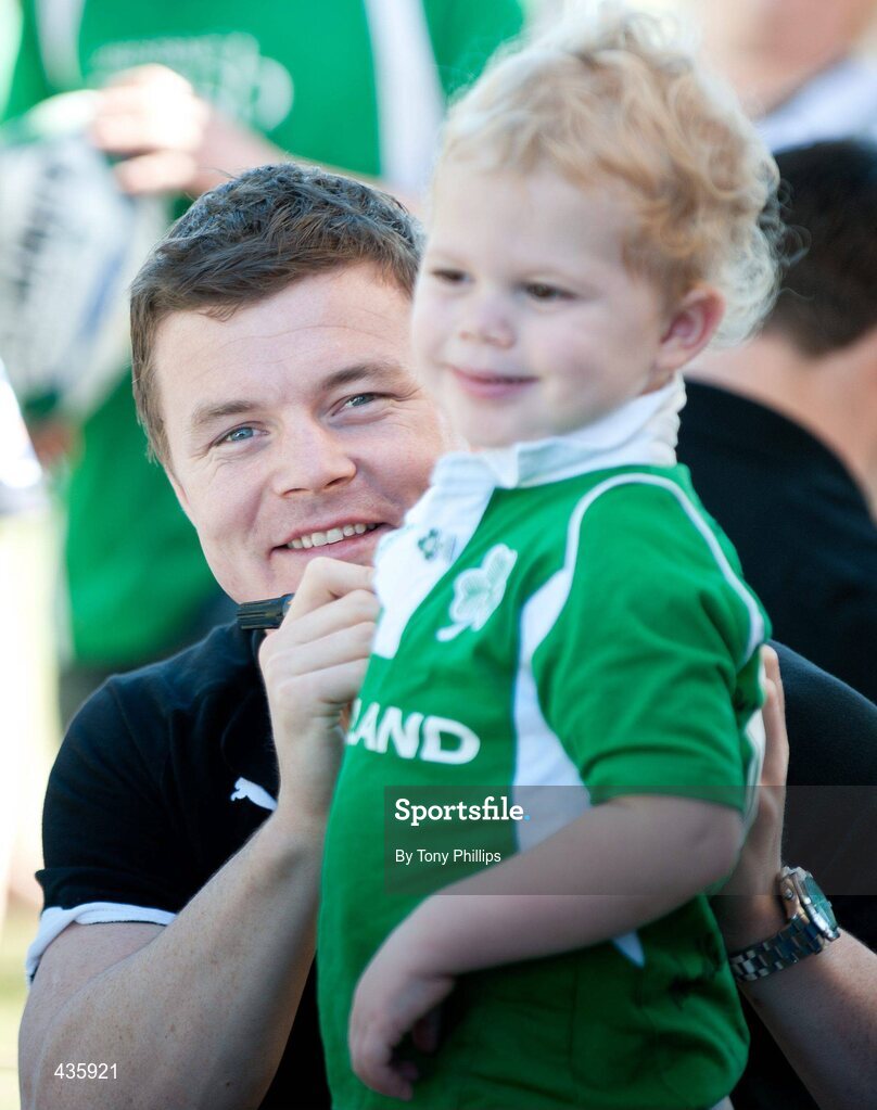 20 June 2010; Ireland's Brian O'Driscoll during a fan session in Brisbane ahead of their game against Australia on Saturday week. Brothers RFC, Brisbane, Australia. Picture credit: Tony Phillips / SPORTSFILE