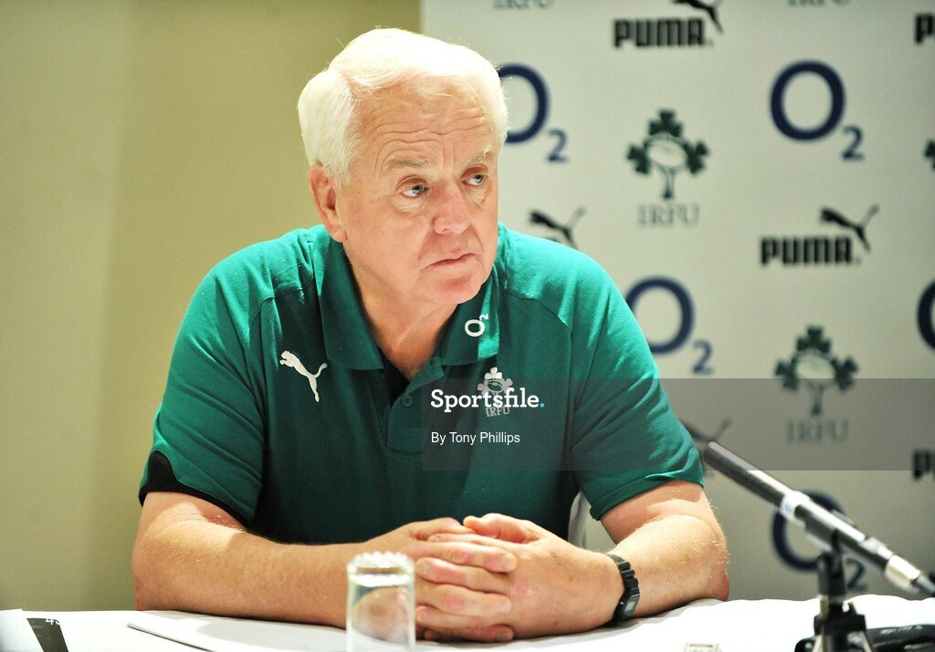 21 June 2010; Ireland's Backs Coach Alan Gaffney speaking during a press conference ahead of their game against Australia on Saturday 26 June. Ireland Rugby Squad Press Conference, Hilton Hotel, Brisbane, Australia. Picture credit: Tony Phillips / SPORTSFILE