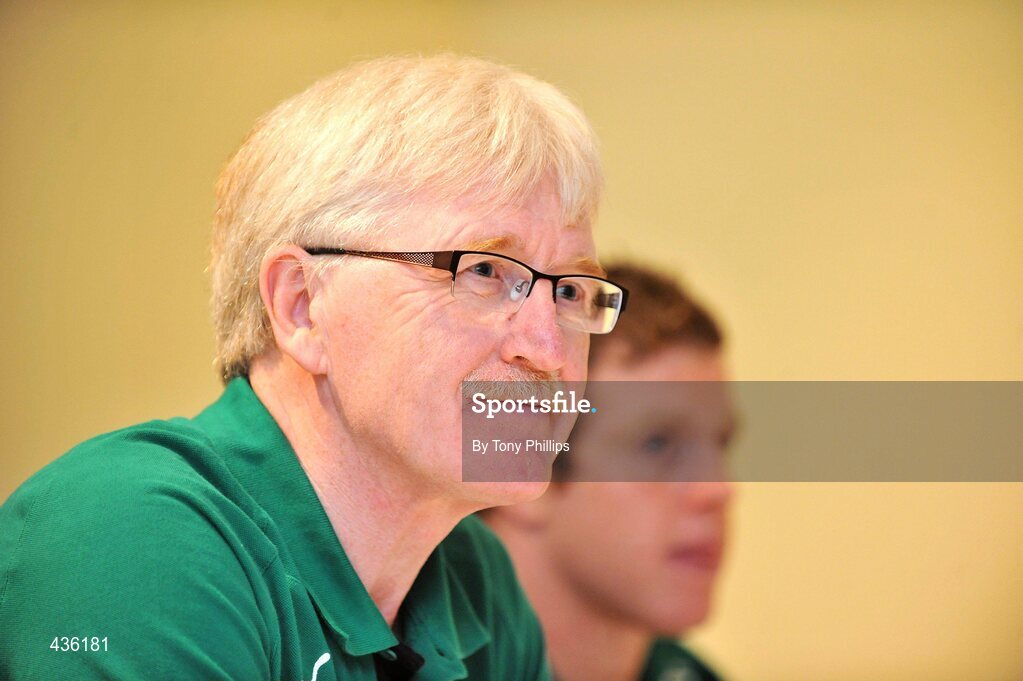 21 June 2010; Ireland Team Manager Paul McNaughton speaking during a press conference ahead of their game against Australia on Saturday 26 June. Ireland Rugby Squad Press Conference, Hilton Hotel, Brisbane, Australia. Picture credit: Tony Phillips / SPORTSFILE