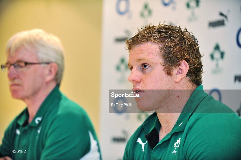 21 June 2010; Ireland's Sean Cronin speaking during a press conference ahead of their game against Australia on Saturday 26 June. Ireland Rugby Squad Press Conference, Hilton Hotel, Brisbane, Australia. Picture credit: Tony Phillips / SPORTSFILE