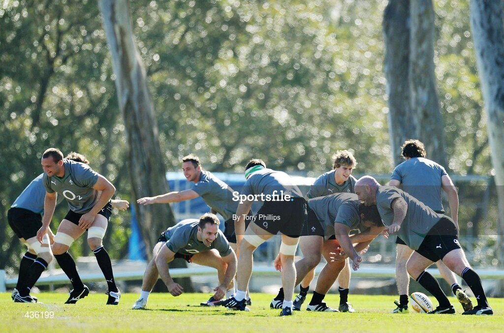 21 June 2010; Ireland players during squad training ahead of their game against Australia on Saturday 26 June. Ireland Rugby Squad Training, Anglican Grammar School, Brisbane, Australia. Picture credit: Tony Phillips / SPORTSFILE