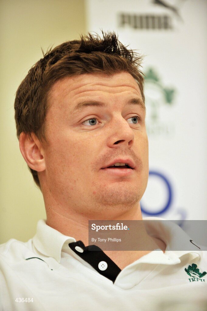 22 June 2010; Ireland's Brian O'Driscoll speaking during a team announcement press conference ahead of their game against Australia on Saturday 26 June. Ireland Rugby Squad Press Conference, Hilton Hotel, Brisbane, Australia. Picture credit: Tony Phillips / SPORTSFILE