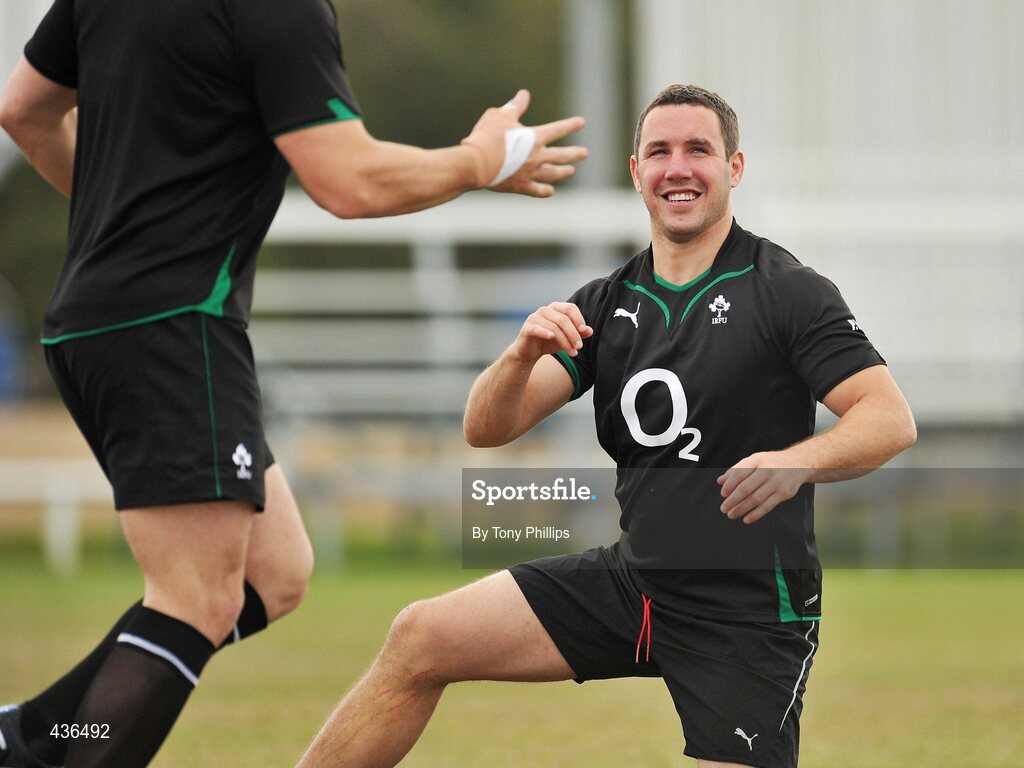22 June 2010; Ireland's Paddy Wallace during squad training ahead of their game against Australia on Saturday 26 June. Ireland Rugby Squad Training, Anglican Grammar School, Brisbane, Australia. Picture credit: Tony Phillips / SPORTSFILE