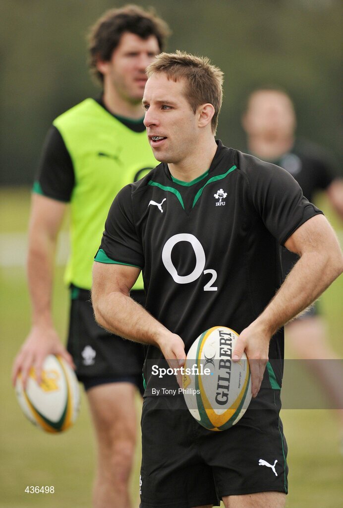 22 June 2010; Ireland's Tomas O'Leary during squad training ahead of their game against Australia on Saturday 26 June. Ireland Rugby Squad Training, Anglican Grammar School, Brisbane, Australia. Picture credit: Tony Phillips / SPORTSFILE