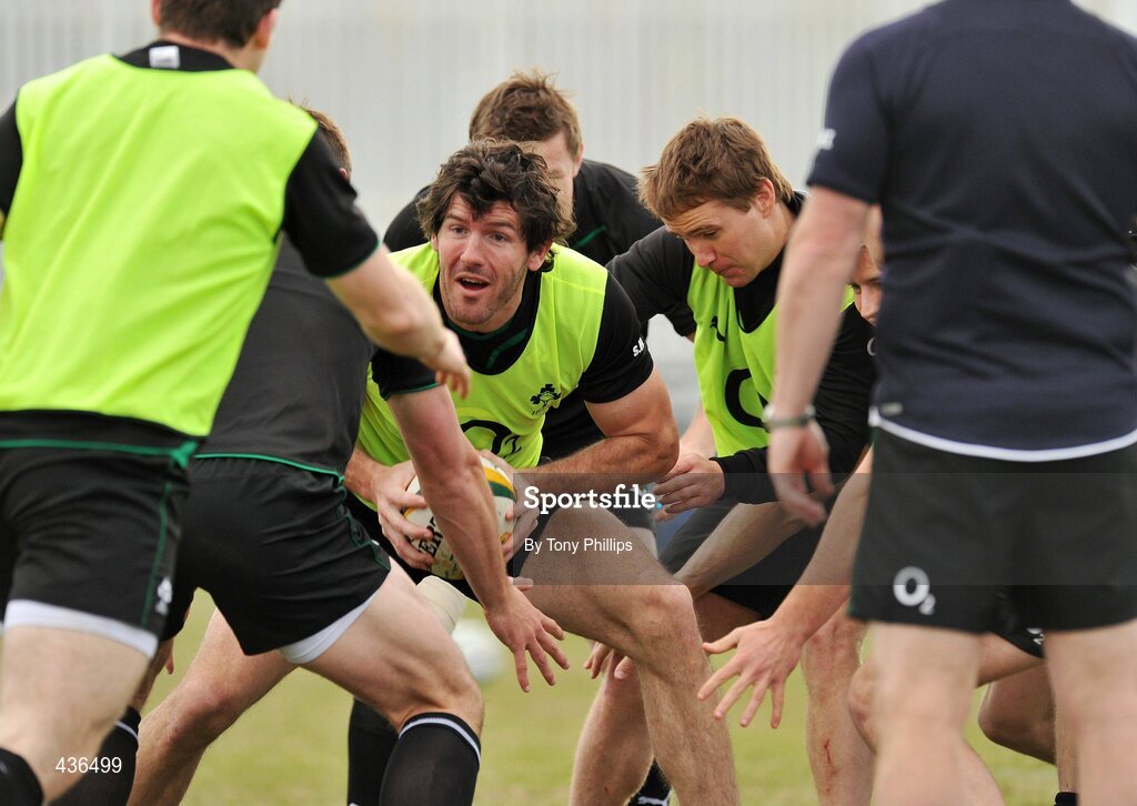 22 June 2010; Ireland's Shane Horgan during squad training ahead of their game against Australia on Saturday 26 June. Ireland Rugby Squad Training, Anglican Grammar School, Brisbane, Australia. Picture credit: Tony Phillips / SPORTSFILE